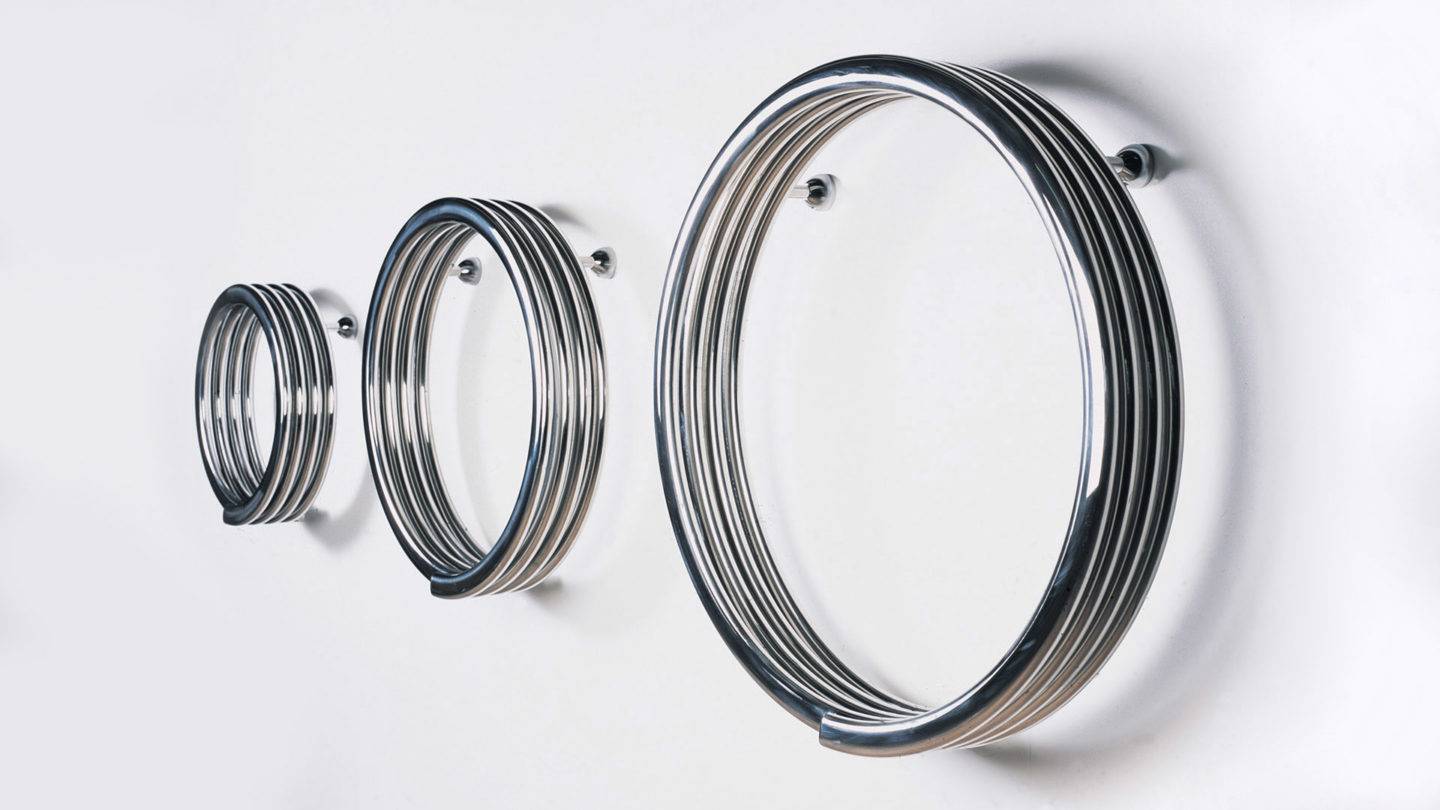 Bisque Hot Hoop radiators in 3 sizes