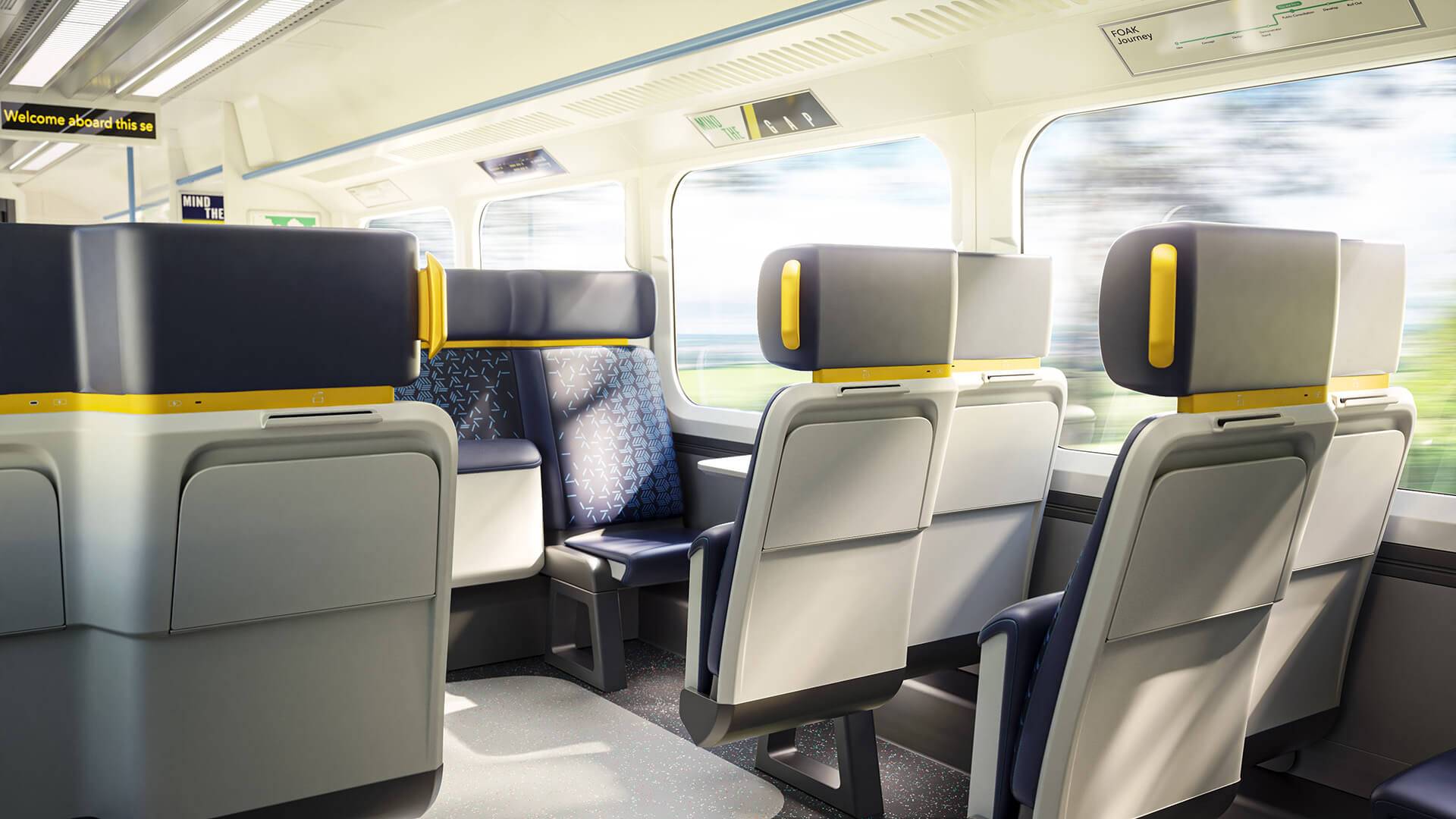 First Of A Kind rail seat, seat back view