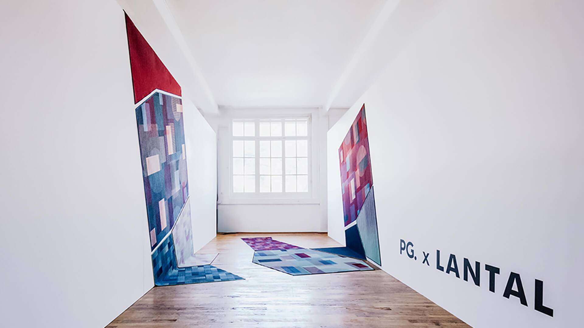 Hero shot of PG and Lantal carpet exhibition