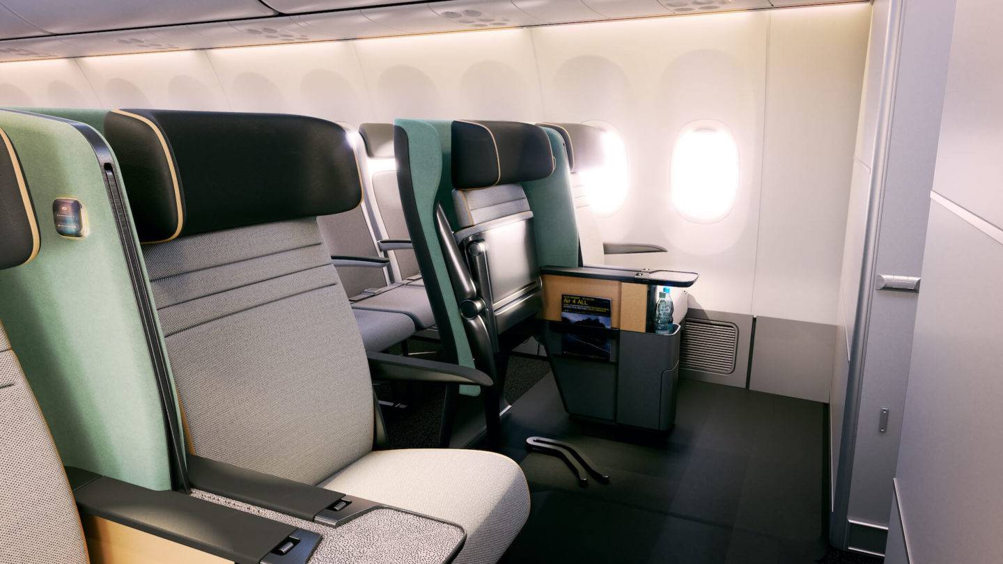 An aisle seat on an aircraft showing the seat flipped up