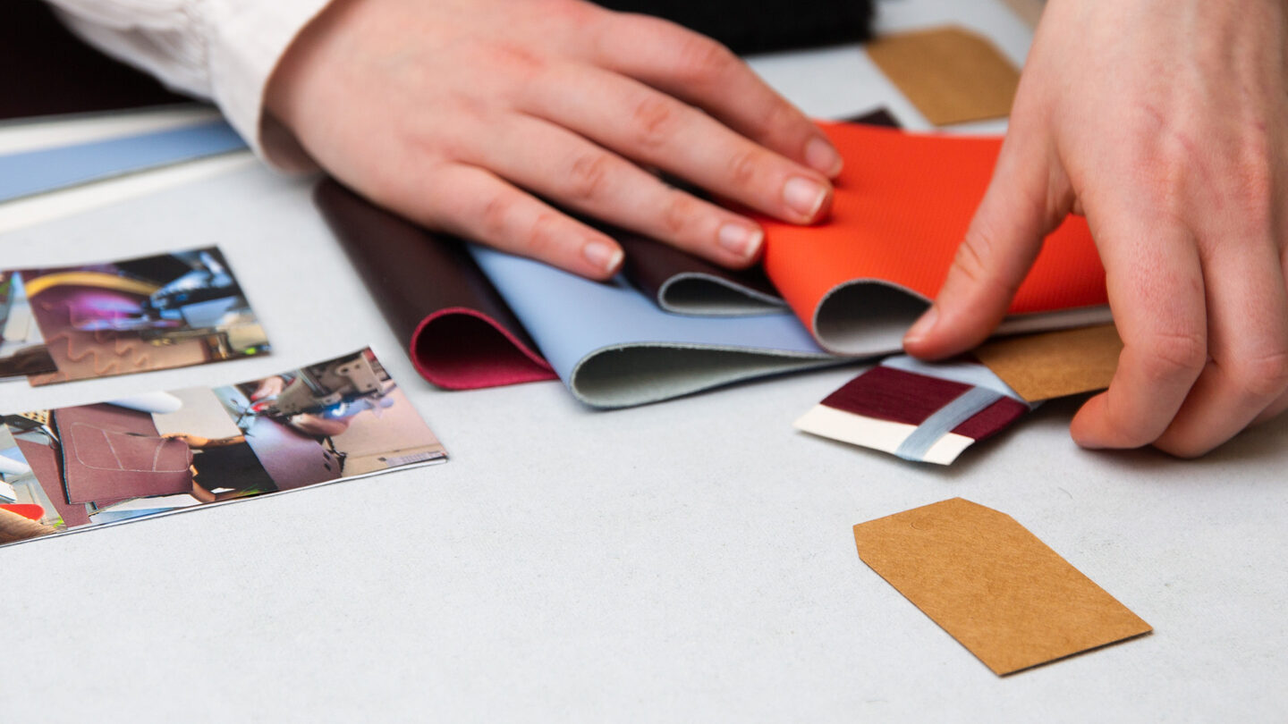 Moodboard of material samples