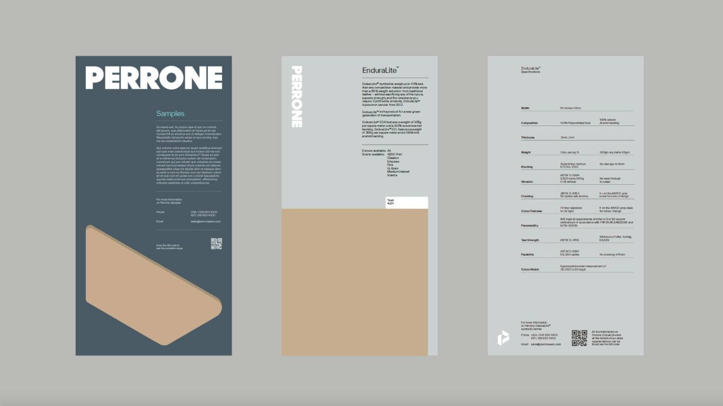 Perrone swatch sample card