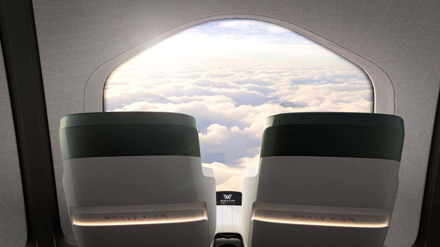 World View passenger seats with view from the window